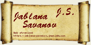 Jablana Savanov vizit kartica